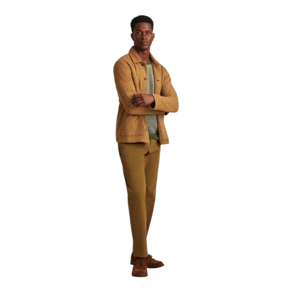 Bonobos Mens Brown Patch Pocket Button Front Polar Fleece Chore Jacket Small - Picture 9 of 9